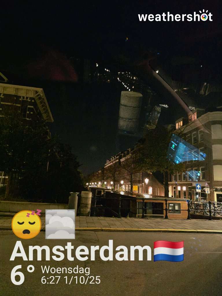 Weather in Amsterdam, 6°C — October 1, 2025 (community photo)