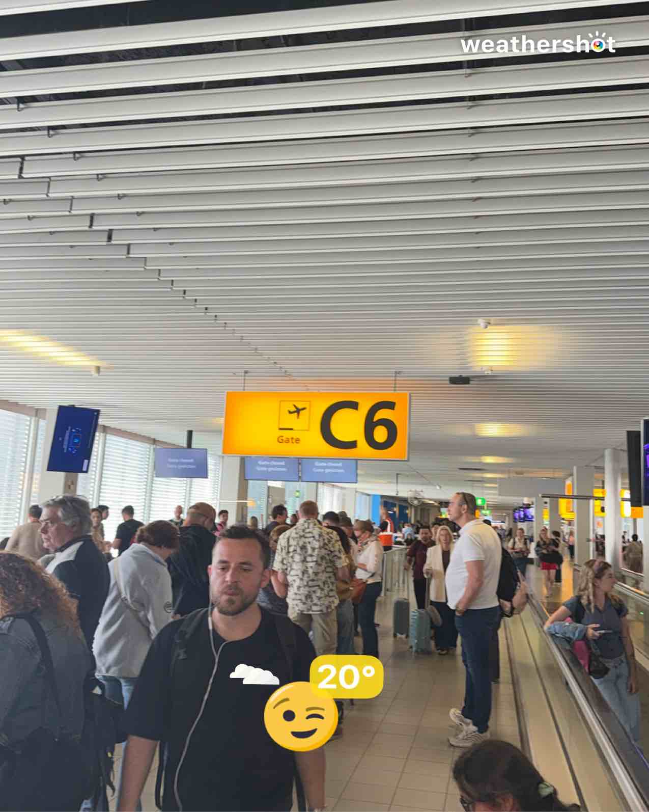 Cloudy weather in Schiphol, 20°C — May 31, 2026 (community photo)