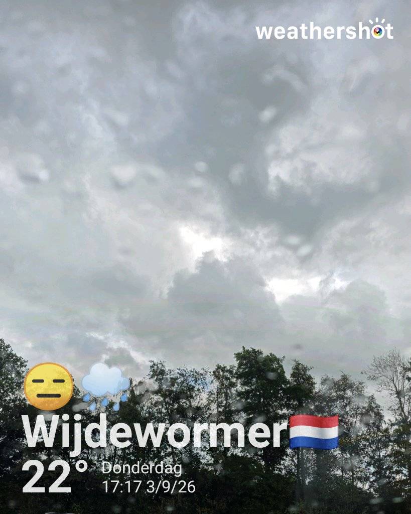 Partly cloudy weather in Wijdewormer, 22°C — September 3, 2026 (community photo)