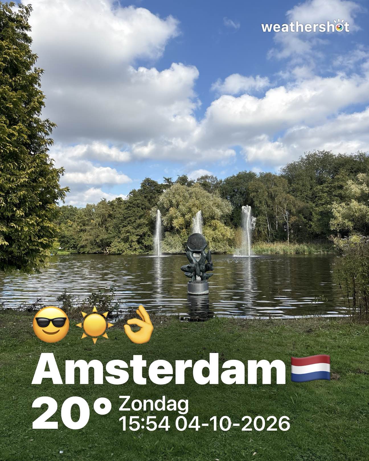 Clear weather in Amsterdam, 20°C — October 4, 2026 (community photo)