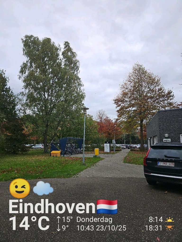 Cloudy weather in Eindhoven, 14°C — October 23, 2025 (community photo)