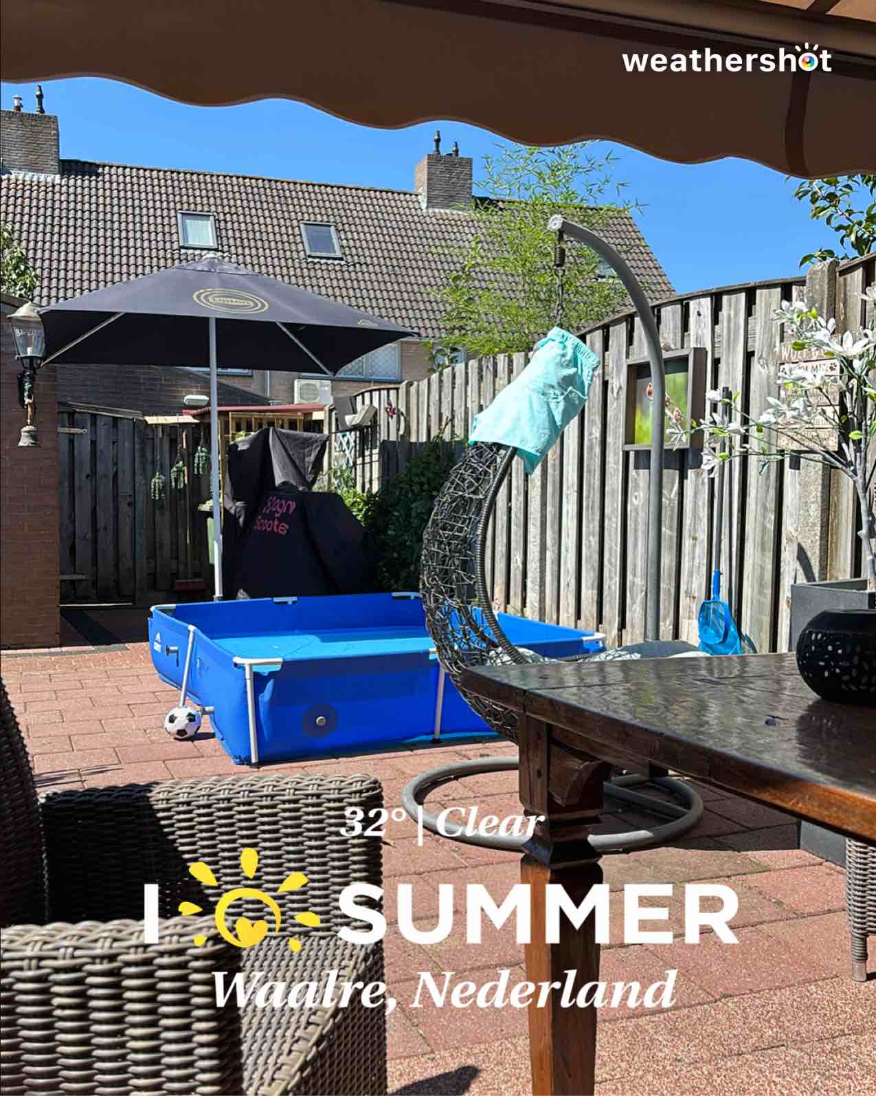 Weather in Waalre, 32°C — August 13, 2026 (community photo)