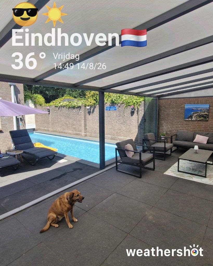 Sunny weather in Best, 36°C — August 14, 2026 (community photo)