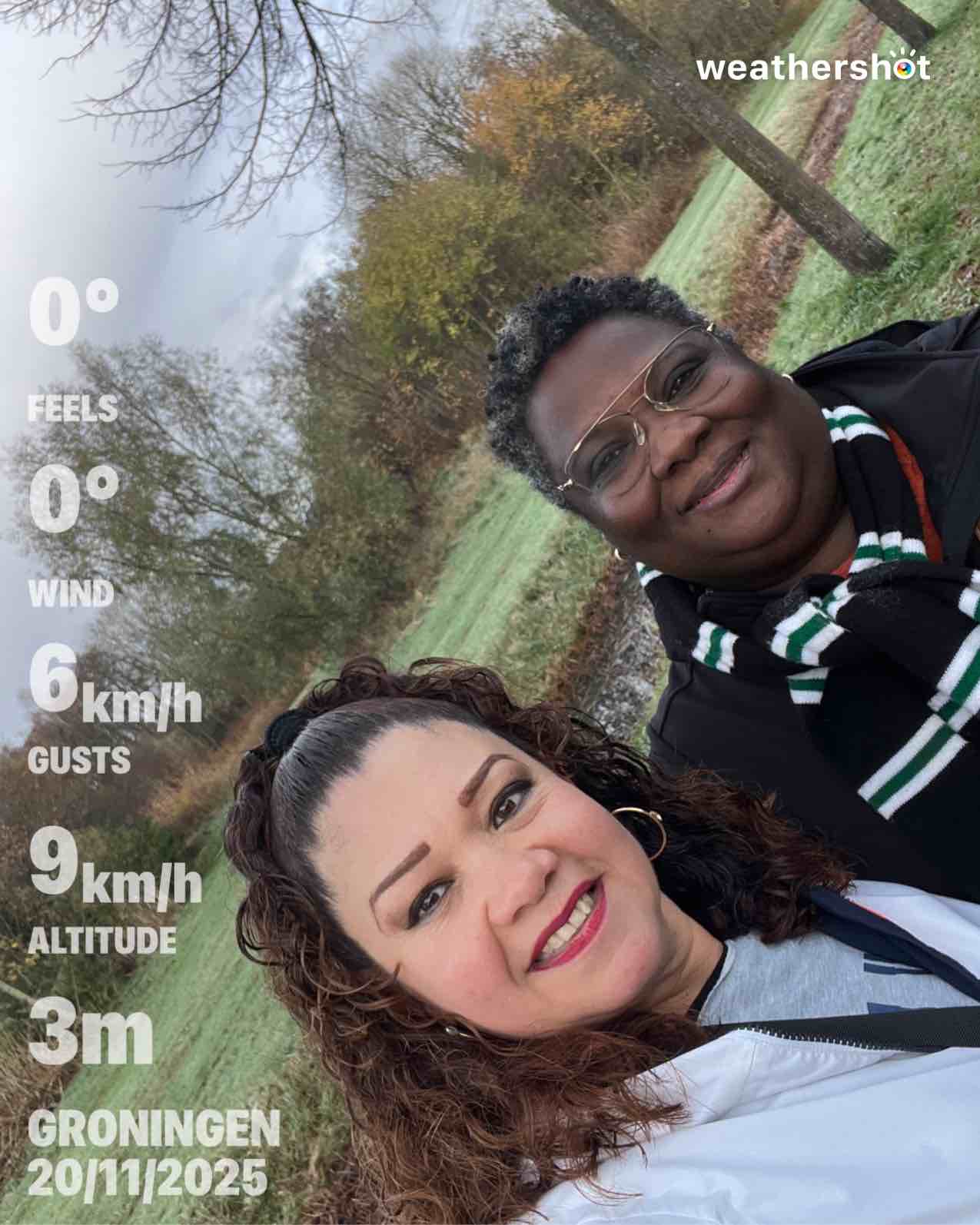 Cloudy weather near Groningen, 0°C — November 20, 2025 (community photo)