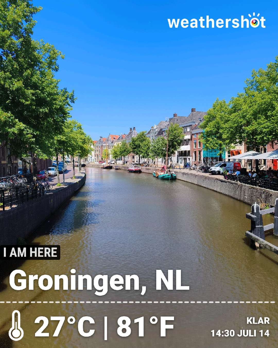 Sunny weather near Groningen, 27°C — July 14, 2026 (community photo)