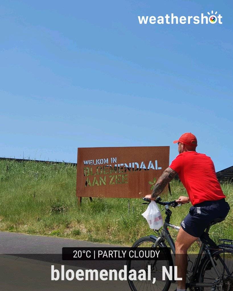 Partly cloudy weather in Bloemendaal, 20°C — August 23, 2026 (community photo)