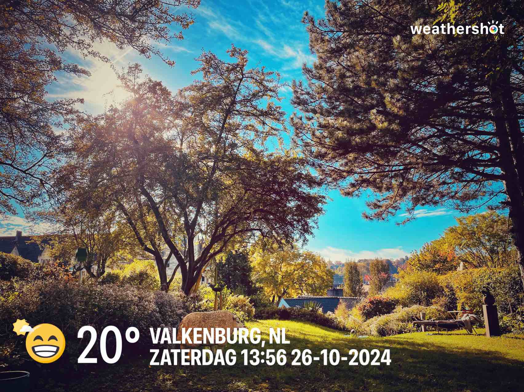 Partly cloudy weather in Valkenburg, 20°C — October 26, 2024 (community photo)