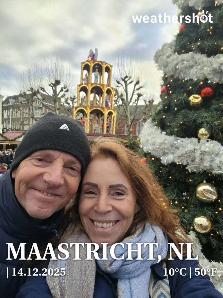 Cloudy weather in Maastricht, 10°C — December 14, 2025 (community photo)