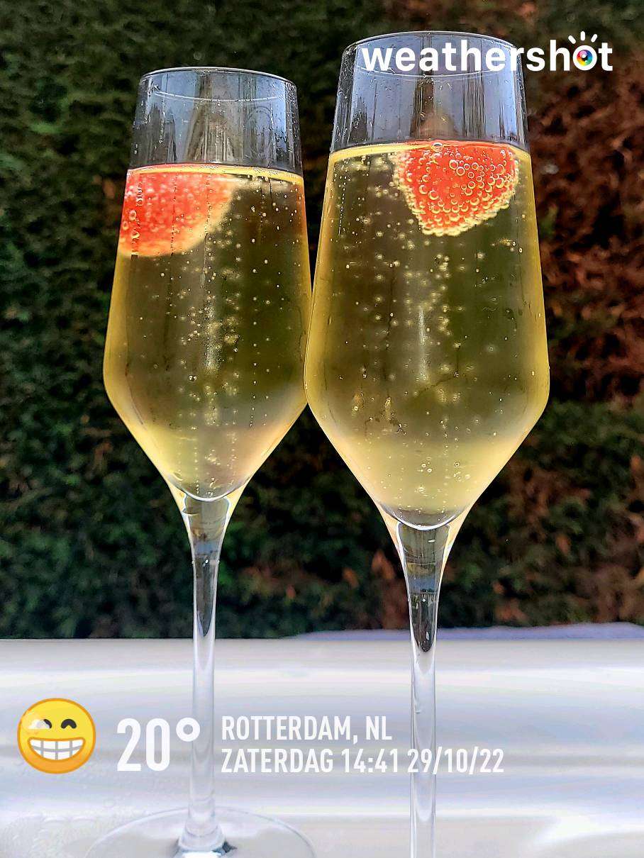 Partly cloudy weather in Rotterdam, 20°C — October 29, 2022 (community photo)