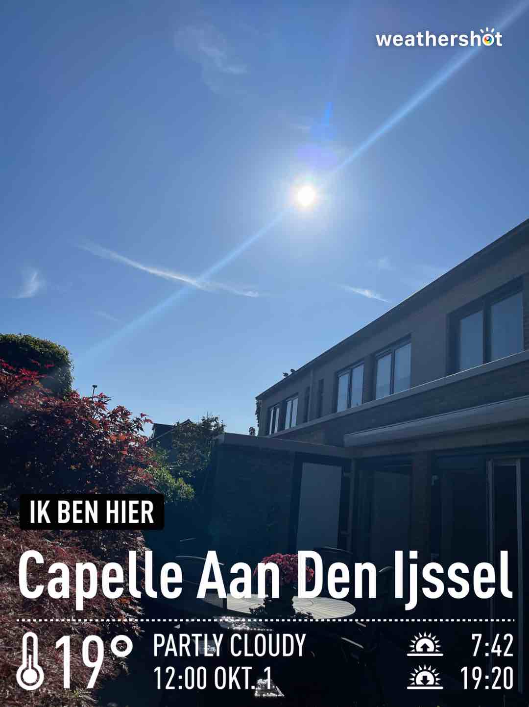 Weather in Capelle aan den IJssel, 19°C — October 1, 2023 (community photo)