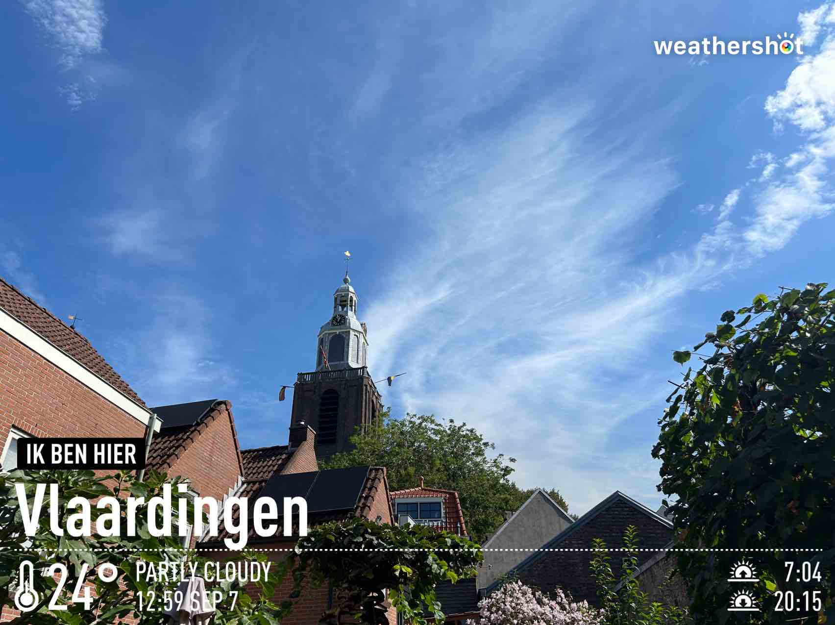 Weather in Vlaardingen, 21°C — September 7, 2024 (community photo)
