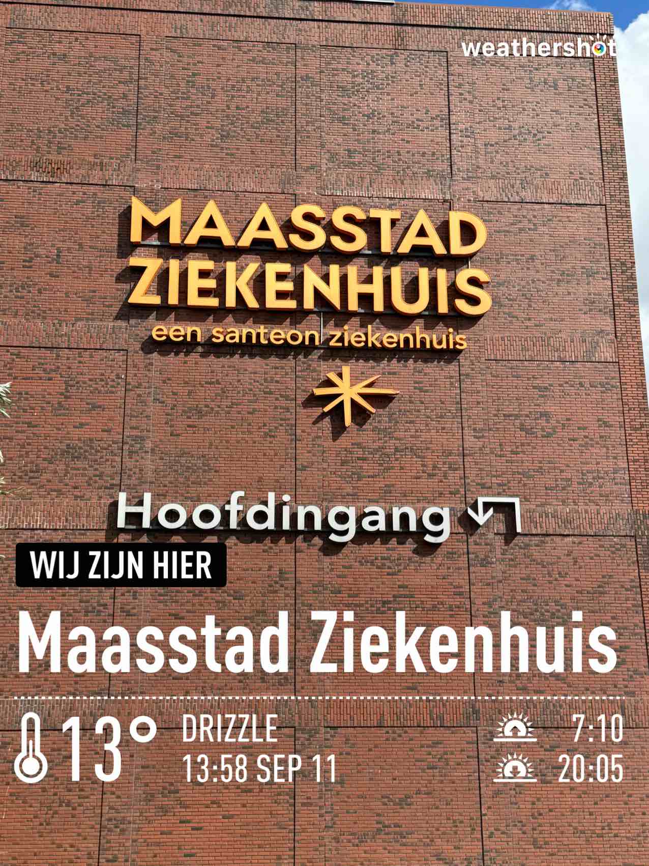 Rainy weather in Rotterdam, 13°C — September 11, 2024 (community photo)