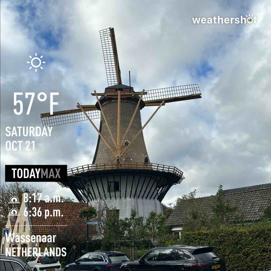 Clear weather in Wassenaar, 13°C — October 21, 2023 (community photo)