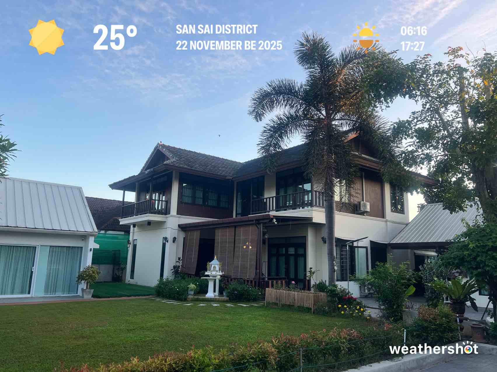 Clear weather in San Sai District, 25°C — November 23, 2025 (community photo)
