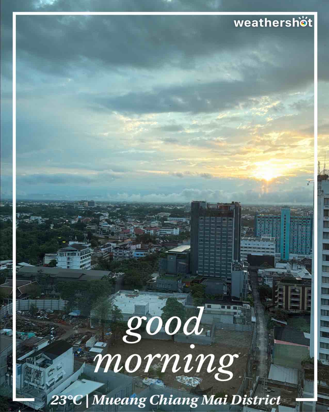 Rainy weather in Amphoe Mueang Chiang Mai, 23°C — 11 กันยายน 2026 (community photo)