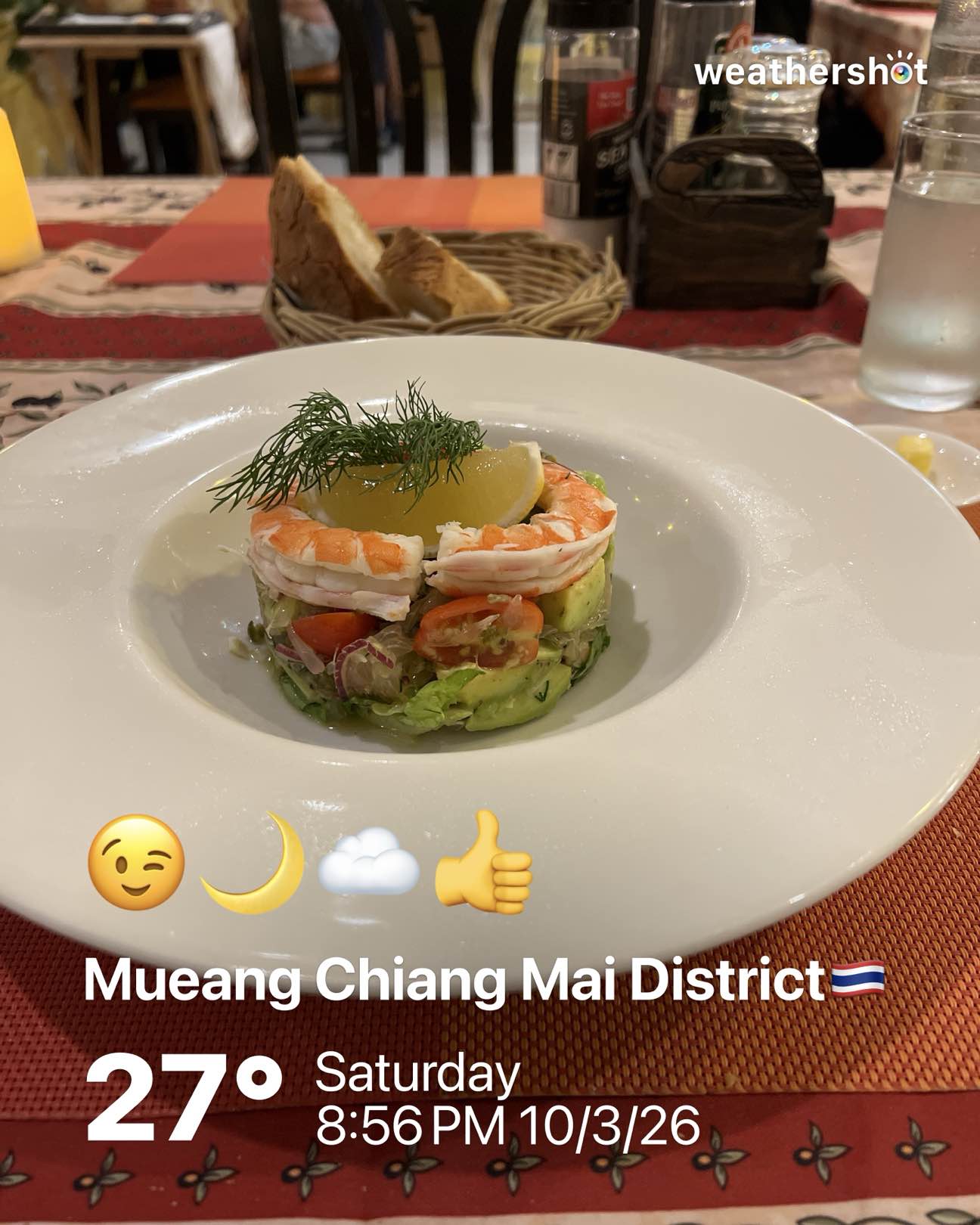 Weather in Mueang Chiang Mai District, 27°C — 3 ตุลาคม 2026 (community photo)