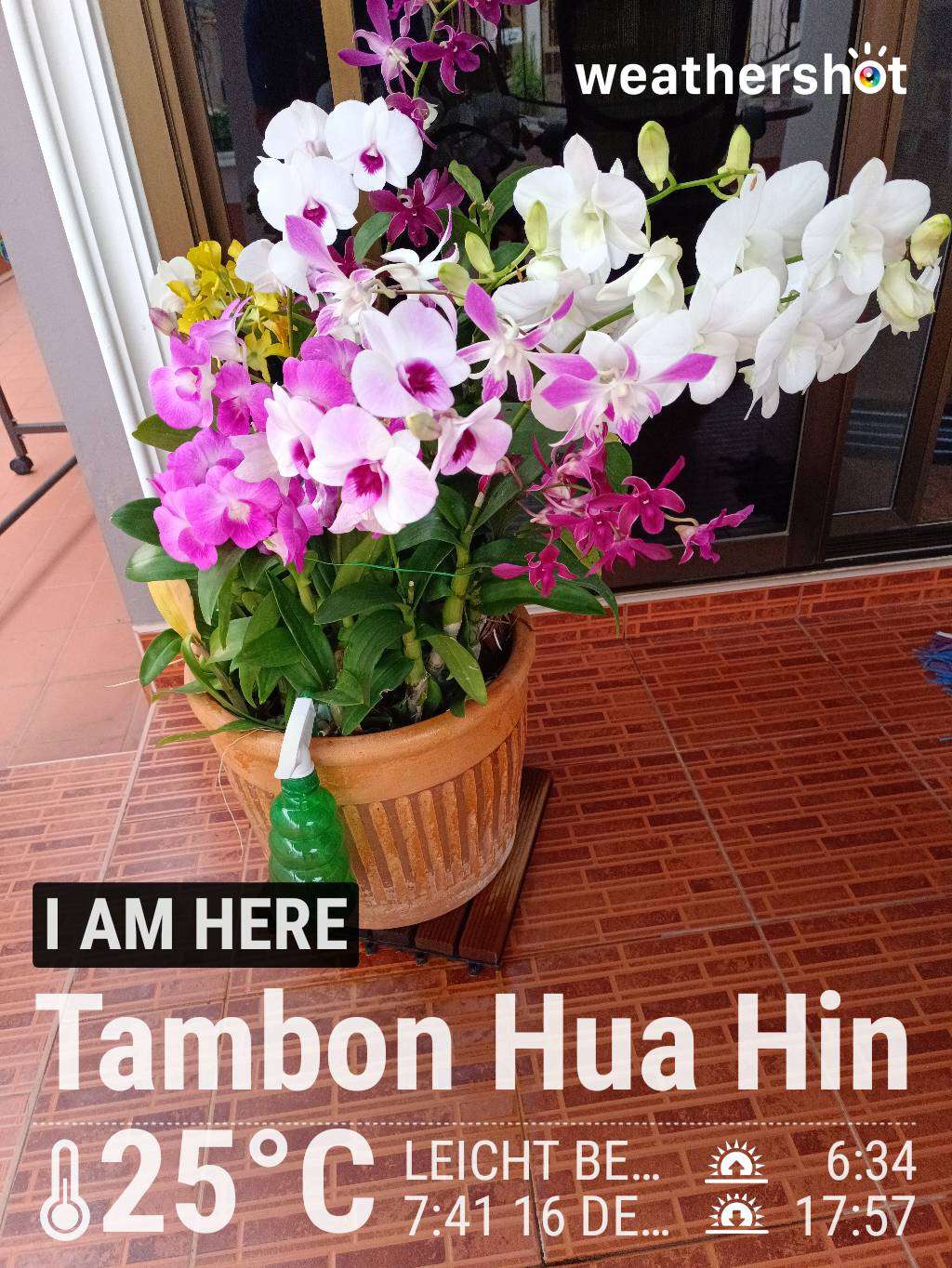 Partly cloudy weather in Hua Hin, 25°C — 16 ธันวาคม 2024 (community photo)