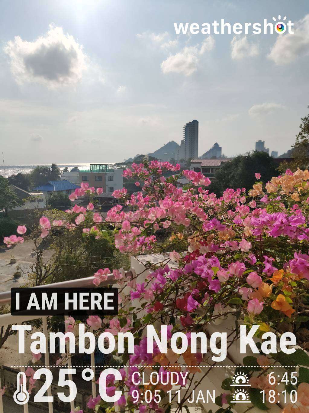 Cloudy weather in Tambon Nong Kae, 25°C — January 11, 2025 (community photo)