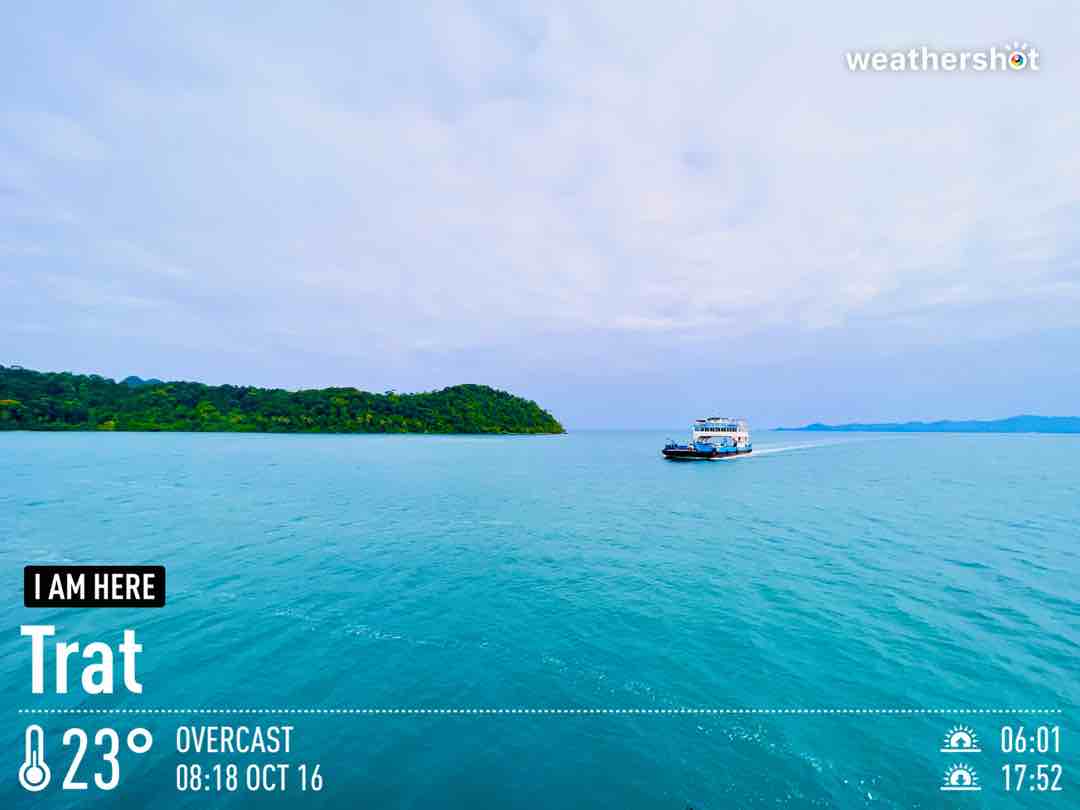Cloudy weather in Ko Chang, 23°C — October 16, 2022 (community photo)