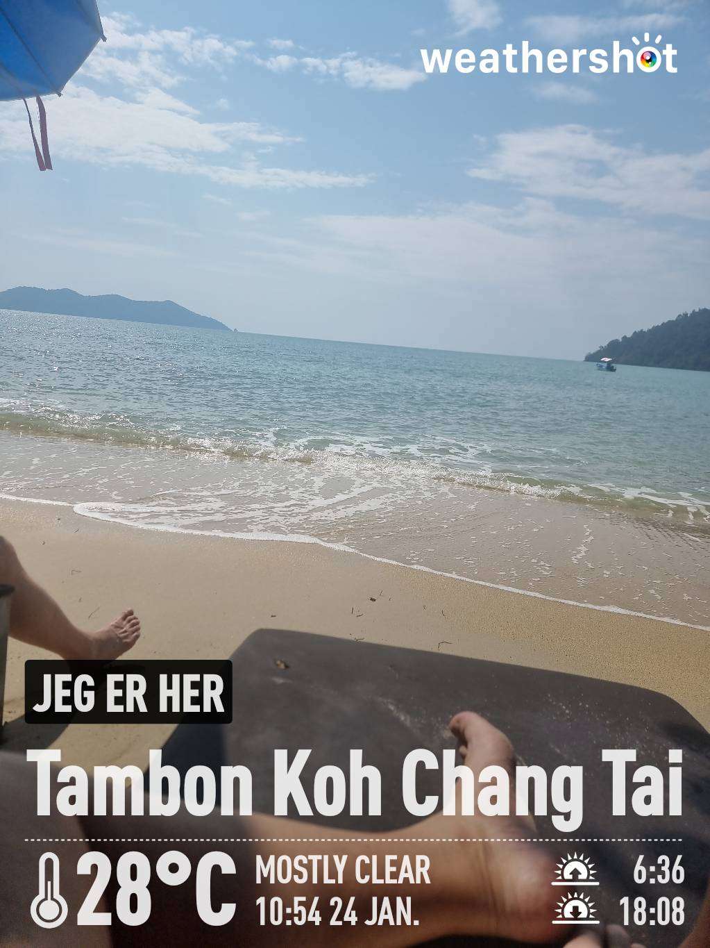 Clear weather in Tambon Koh Chang Tai, 28°C — January 24, 2024 (community photo)