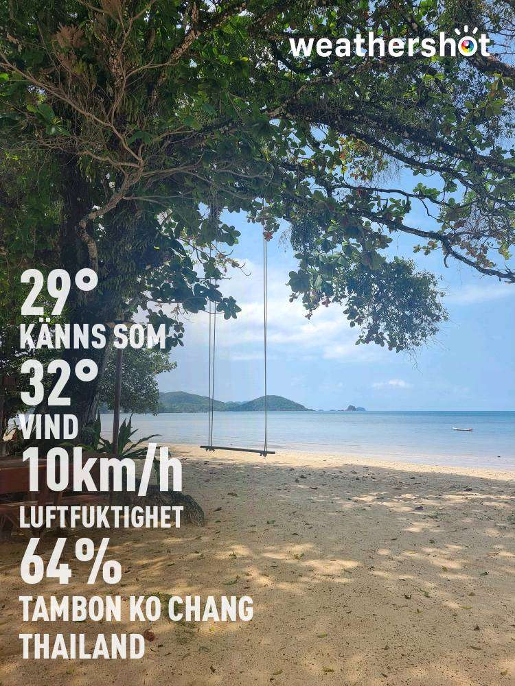 Clear weather in Ko Chang, 29°C — March 18, 2024 (community photo)