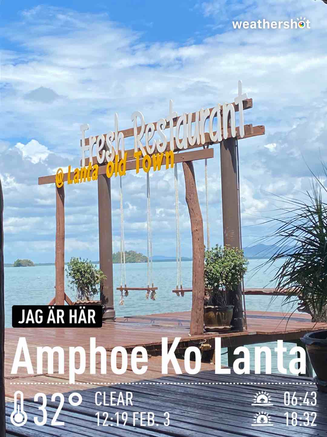 Weather in Tambon Ko Lanta Yai, 32°C — February 3, 2022 (community photo)