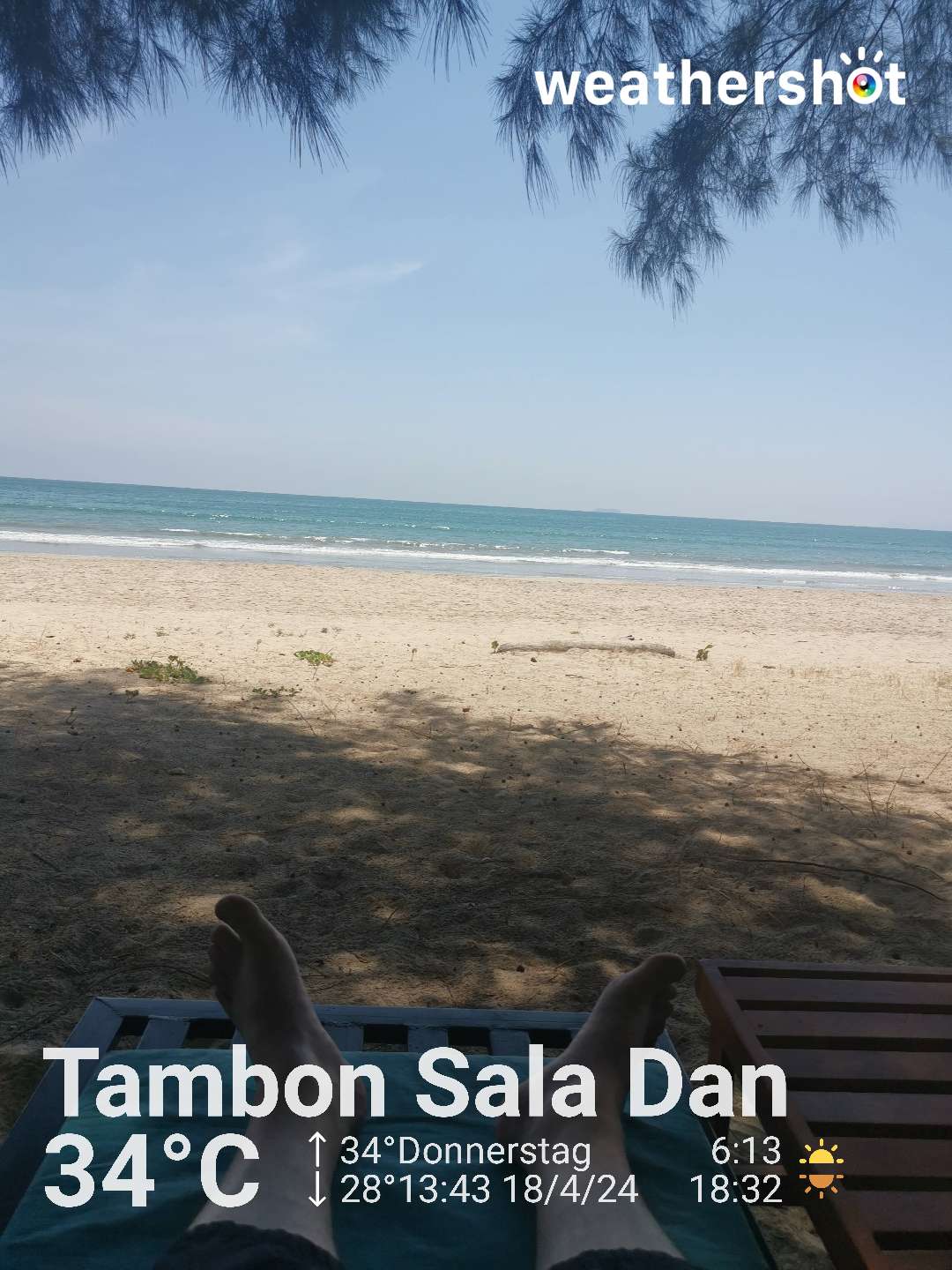 Sunny weather in Sala Dan, 34°C — April 18, 2024 (community photo)