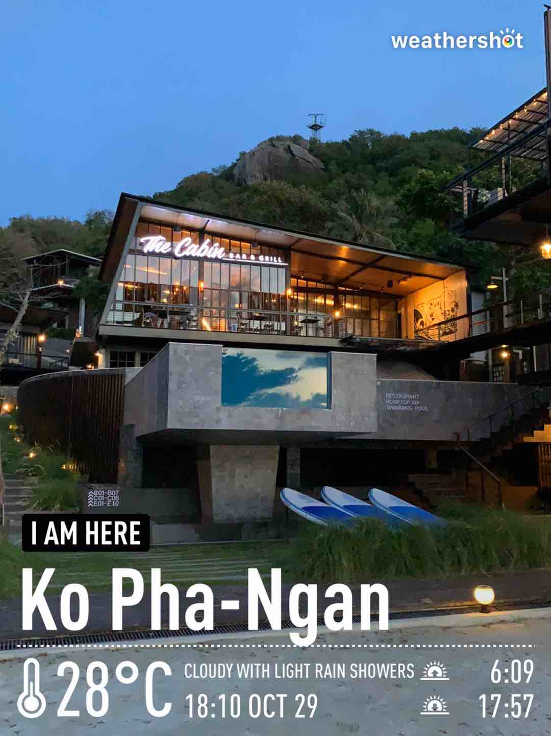 Rainy weather in ตำบล บ้านใต้, 28°C — 29 ตุลาคม 2021 (community photo)