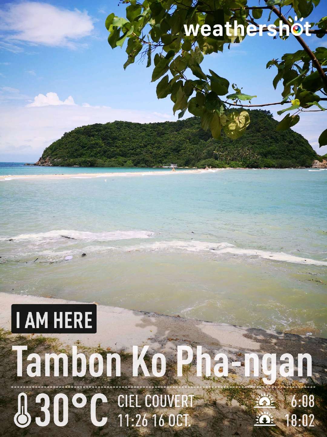 Clear night weather in Ko Pha-ngan Sub-district, 30°C — October 16, 2022 (community photo)