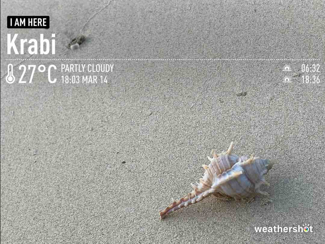 Partly cloudy weather in ตำบล อ่าวนาง, 27°C — March 14, 2021 (community photo)