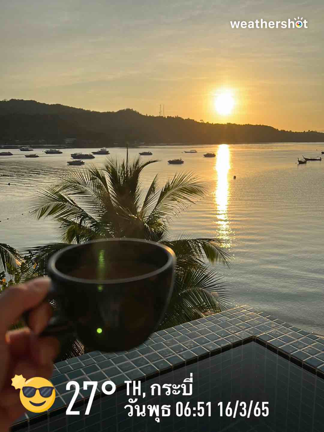 Weather in Ao Nang, 0°C — March 16, 2022 (community photo)