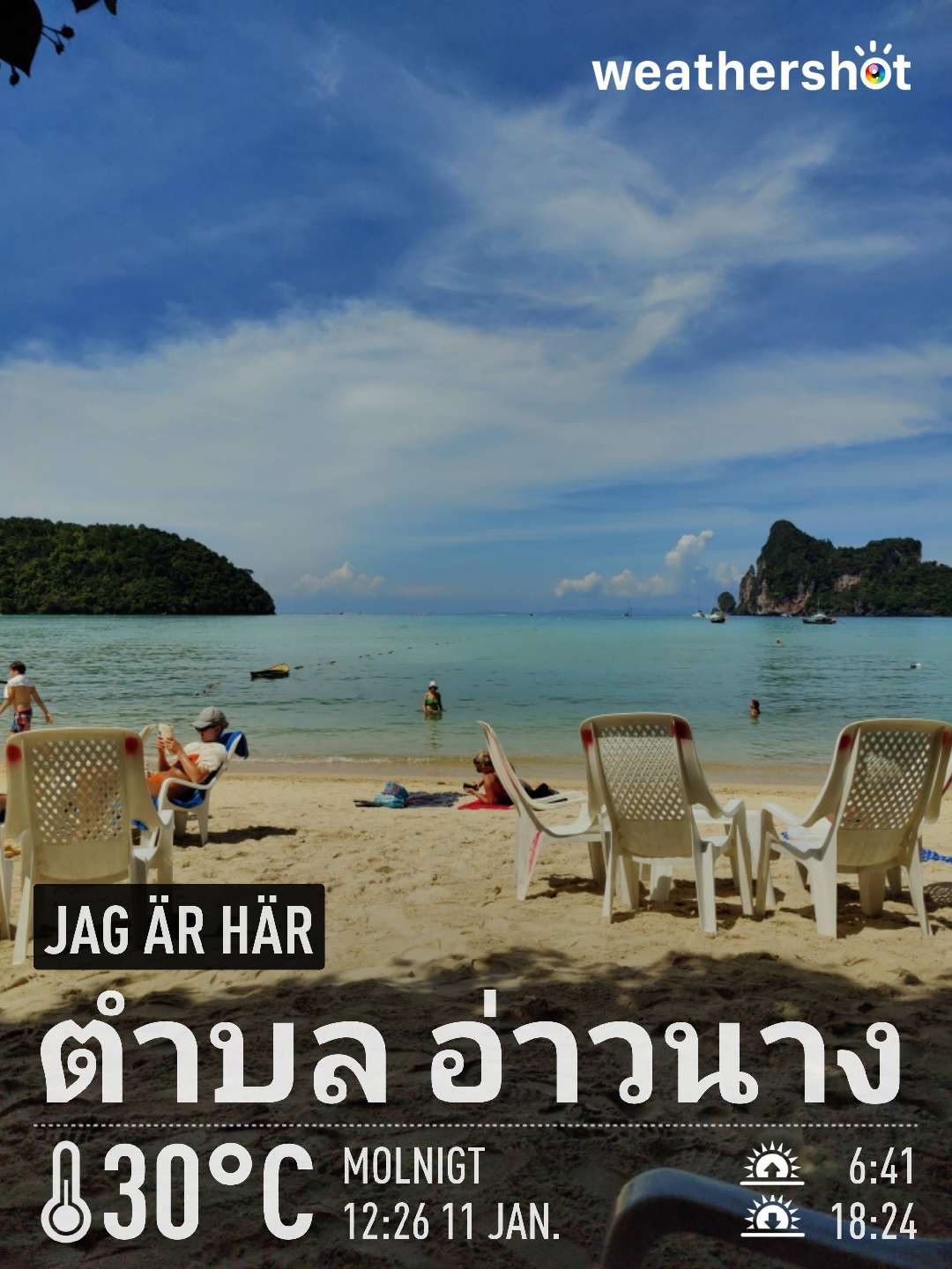 Cloudy weather in Aonang Subdistrict, 30°C — January 11, 2023 (community photo)
