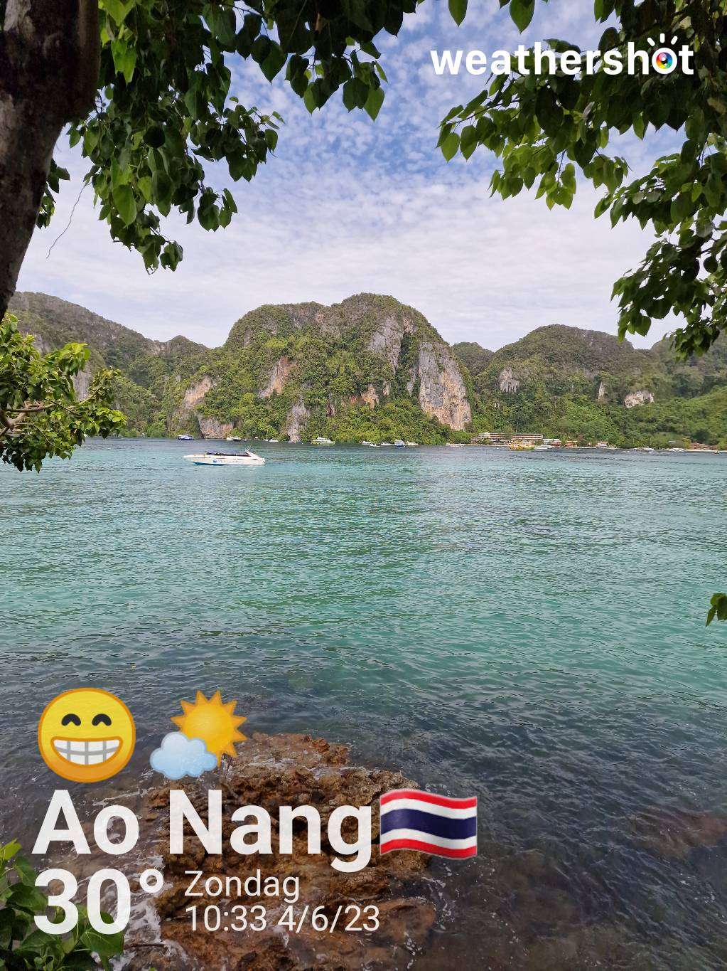 Partly cloudy weather in Ao Nang, 30°C — June 4, 2023 (community photo)