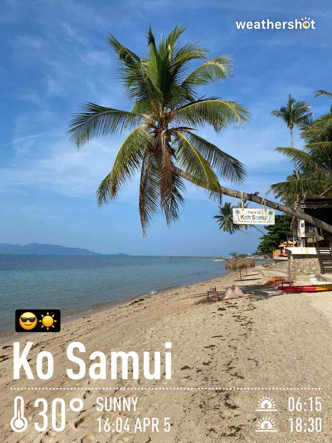 Sunny weather in Ko Samui District, 30°C — 5 เมษายน 2023 (community photo)