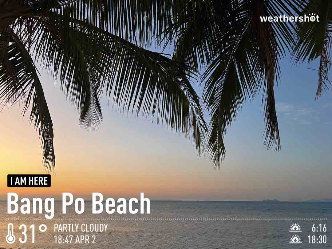Weather in Ko Samui District, 31°C — April 2, 2024 (community photo)