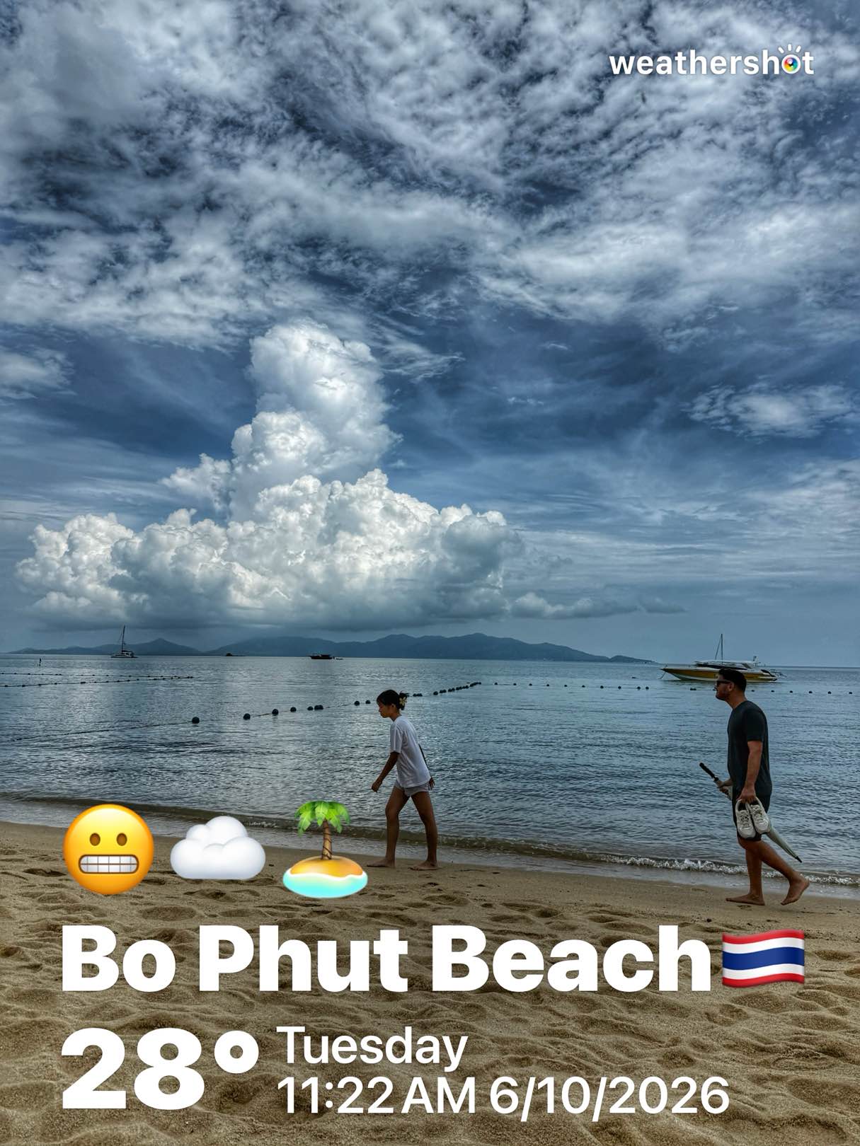 Cloudy weather in Ko Samui District, 28°C — October 6, 2026 (community photo)