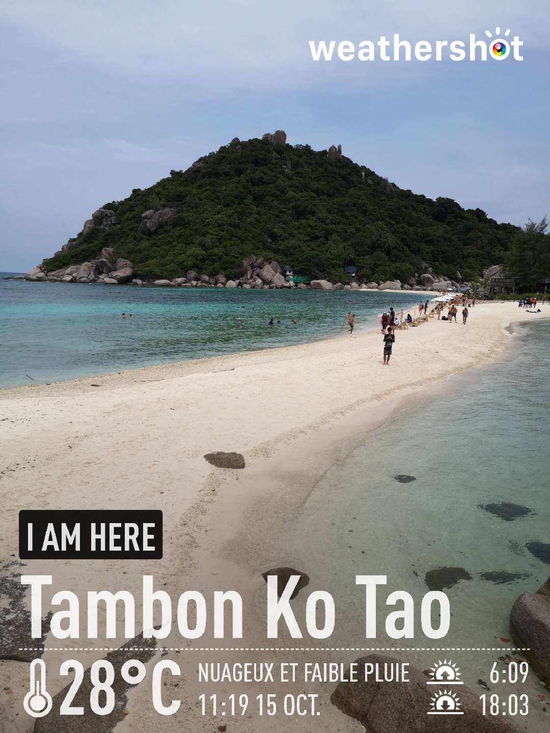 Rainy weather in Ko Tao, 28°C — October 15, 2022 (community photo)