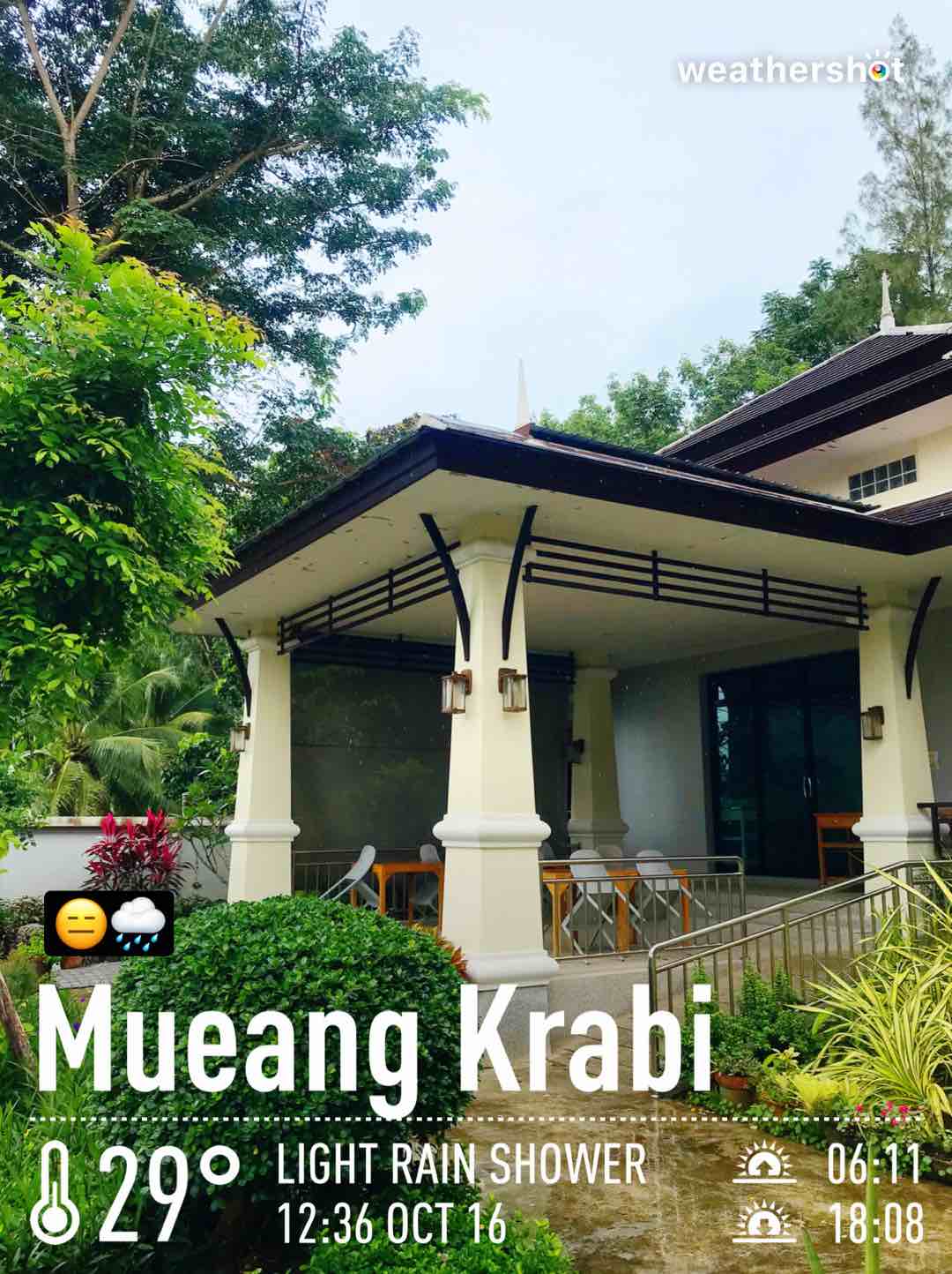 Rainy weather in Krabi Noi, 29°C — 16 ตุลาคม 2022 (community photo)
