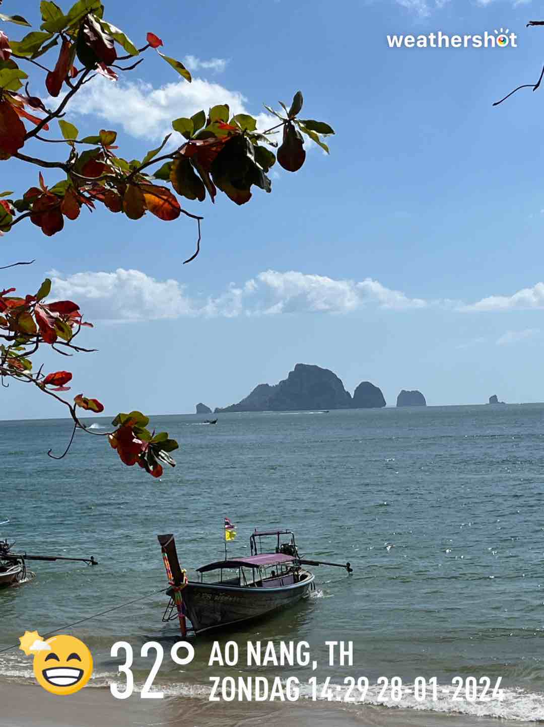 Partly cloudy weather in ตำบล อ่าวนาง, 32°C — January 31, 2024 (community photo)