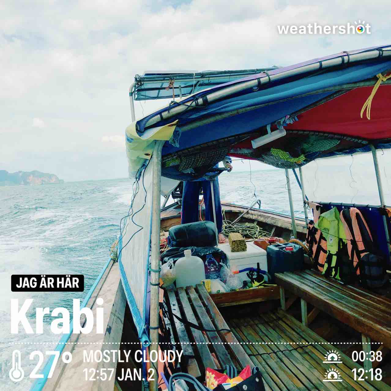 Weather in Ao Nang, 27°C — August 2, 2026 (community photo)
