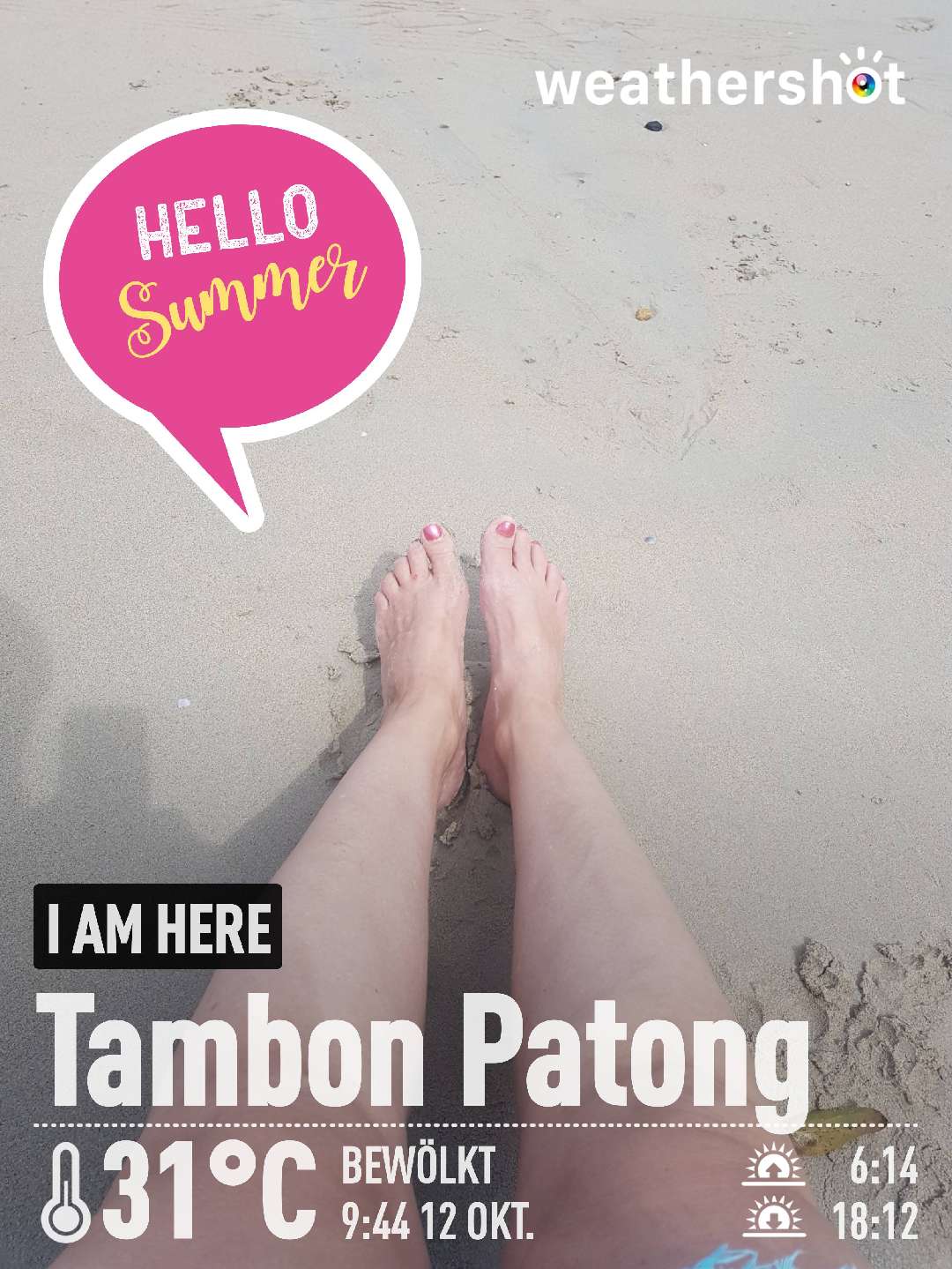 Cloudy weather in Pa Tong, 31°C — 12 ตุลาคม 2021 (community photo)