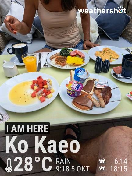Rainy weather in Ko Kaeo, 28°C — 5 ตุลาคม 2024 (community photo)