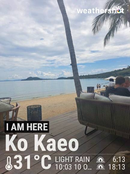 Rainy weather in Ko Kaeo, 31°C — 10 ตุลาคม 2024 (community photo)