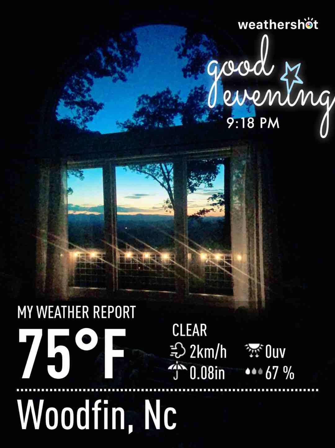 Weather in Asheville, 75°F — June 27, 2021 (community photo)