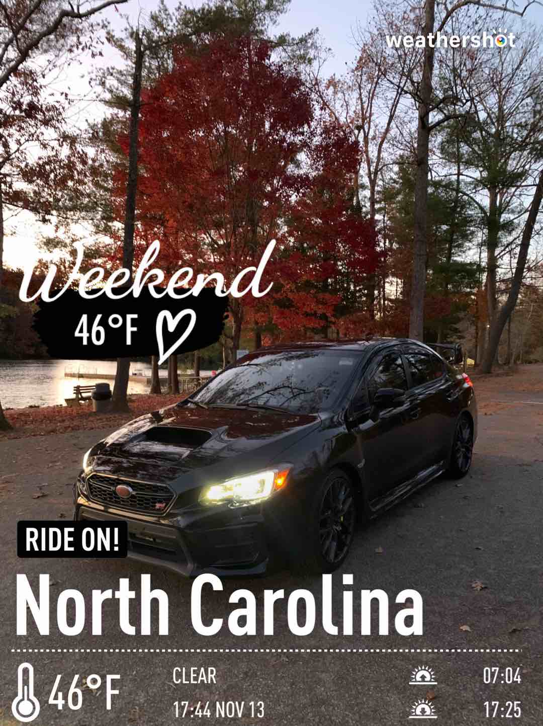 Sunny weather in Arden, 46°F — November 14, 2021 (community photo)
