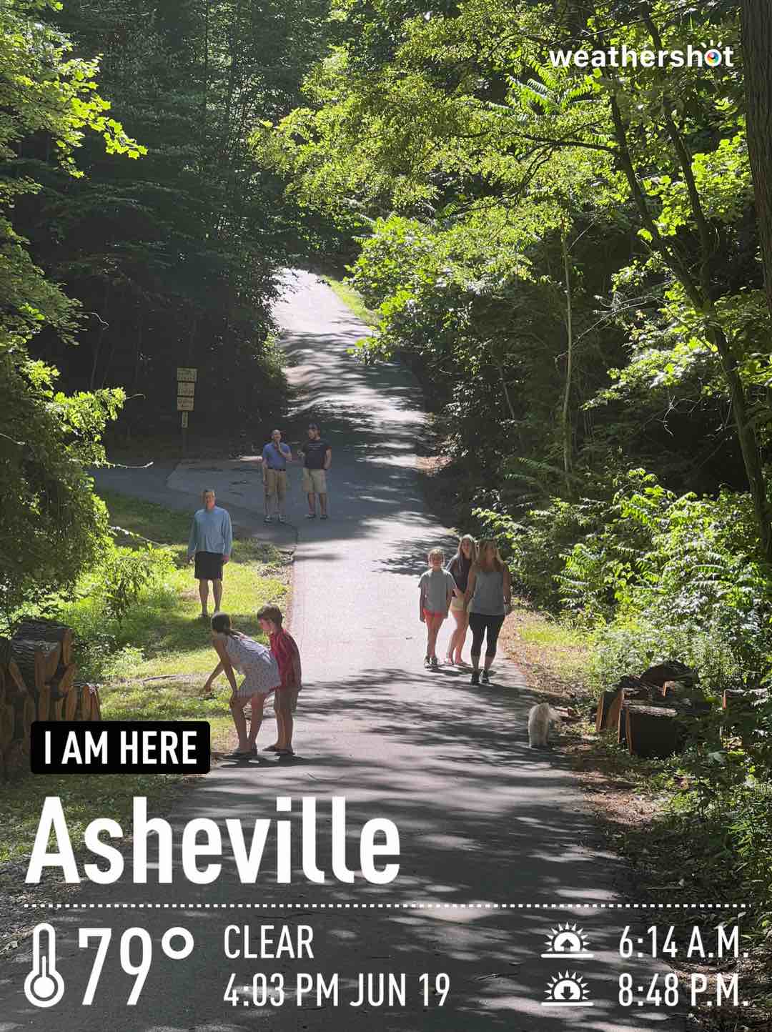 Weather in Asheville, 79°F — June 19, 2022 (community photo)