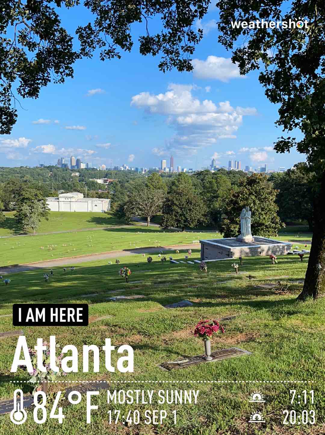 Weather in Atlanta, 82°F — September 1, 2021 (community photo)