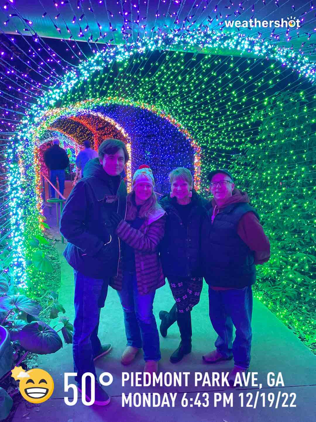 Partly cloudy weather in Atlanta, 50°F — December 24, 2022 (community photo)
