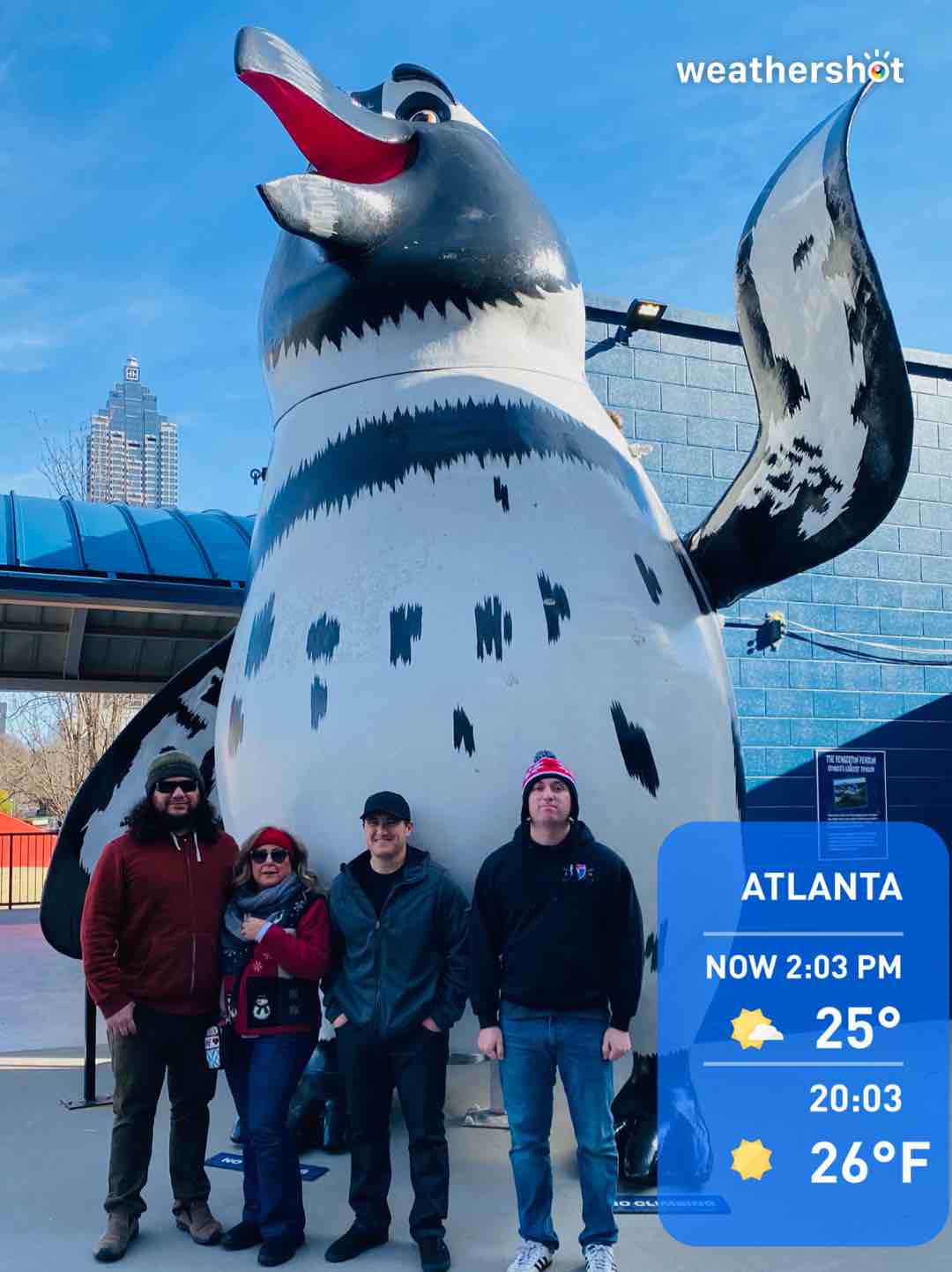 Partly cloudy weather in Atlanta, 25°F — December 24, 2022 (community photo)