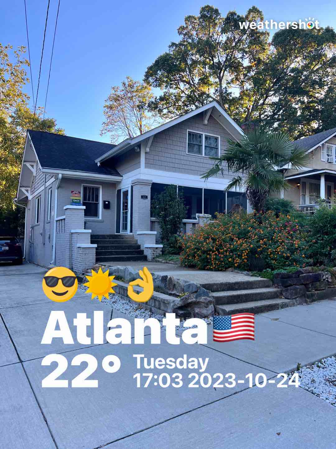 Clear weather in Atlanta, 72°F — October 24, 2023 (community photo)